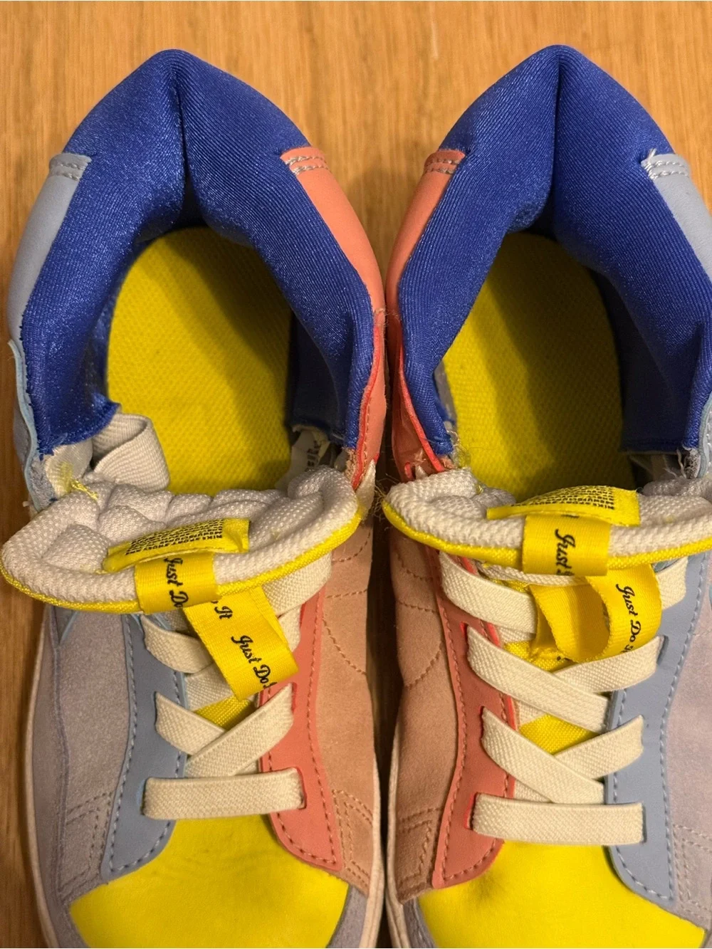 Nike Kids' Multicolor High-Top Sneakers - Yellow/Blue/Pink